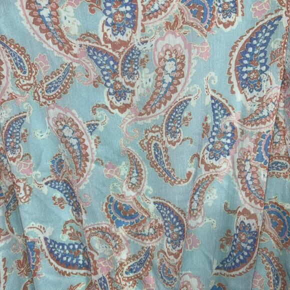 Sienna Sky Pastel Paisley Cinched Waist Ruffle Dress Small Soft Girl Feminine - Picture 3 of 8